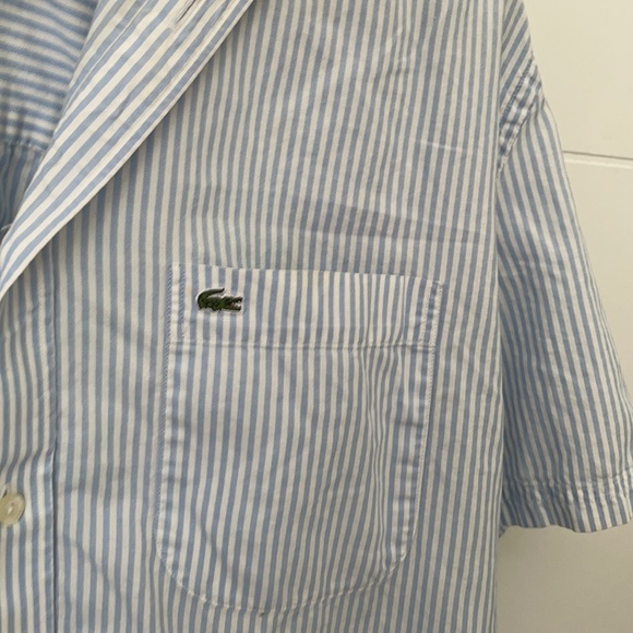 Lacoste Short Sleeved Dress Shirt Size 42 - Picture 3 of 6